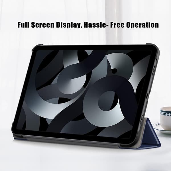 Tri-fold Stativveske for iPad 10.9 (2022) Tablettdeksel - Mørk Blå Dark blue