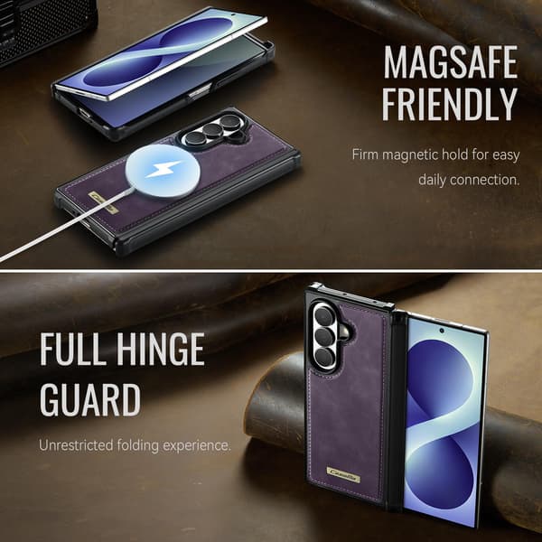 CASEME Magnetisk telefondeksel til Samsung Galaxy Z Fold8 Ultra Purple