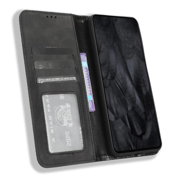 Lommebok Stativ Flip Telefonveske for Google Pixel 8 Pro - Svart Black
