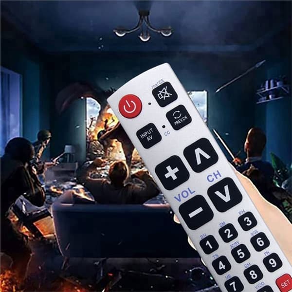 TV fjärrkontroll Ersättning Universal Philips / Panasonic / Samsung / LG / Sharp grå