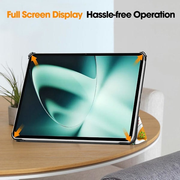 Trefoldet Stativ Tablettdeksel for OnePlus Pad - Sommerfugler Multicolor