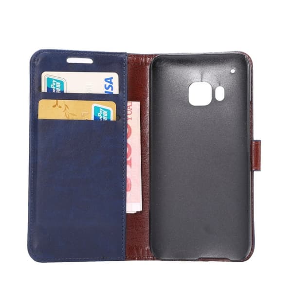 HTC ONE M9 Stilig Lommebok - cover Mørkeblå Dark blue