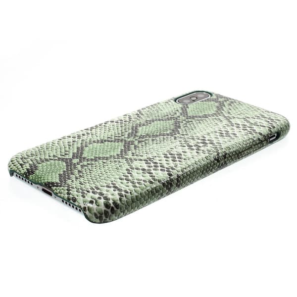 iPhone X - cover Snake Skin Pattern - Grøn Gold
