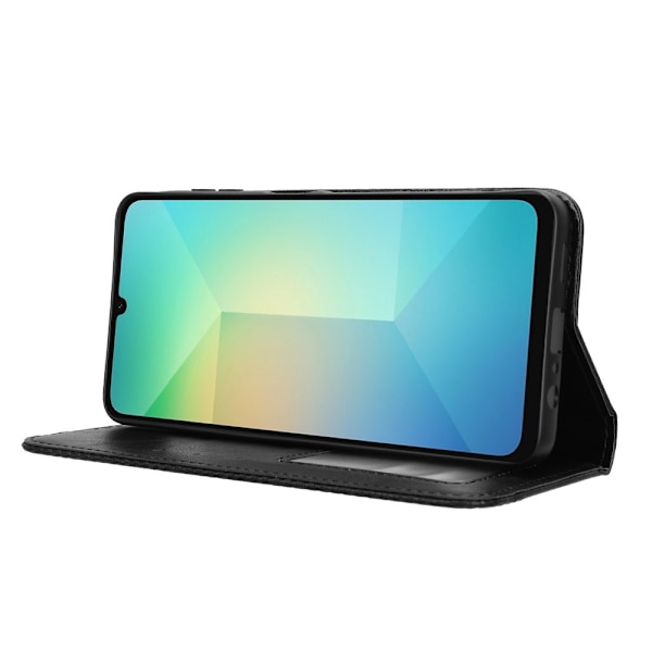 Vintage Plånboksfodral Till Samsung Galaxy A06 4G / A06 5G - Svart Svart