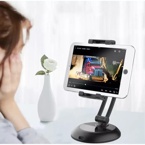 Holder til tablet for eksempel iPad og Samsung 13 - 33 cm 5 - 13 tommer Black