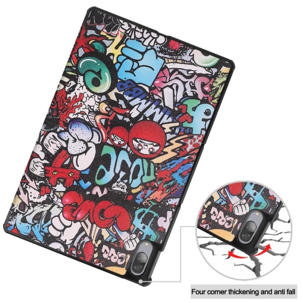 Trifoldbart deksel til Lenovo Tab P11 Pro TB-J706F - Graffiti Multicolor