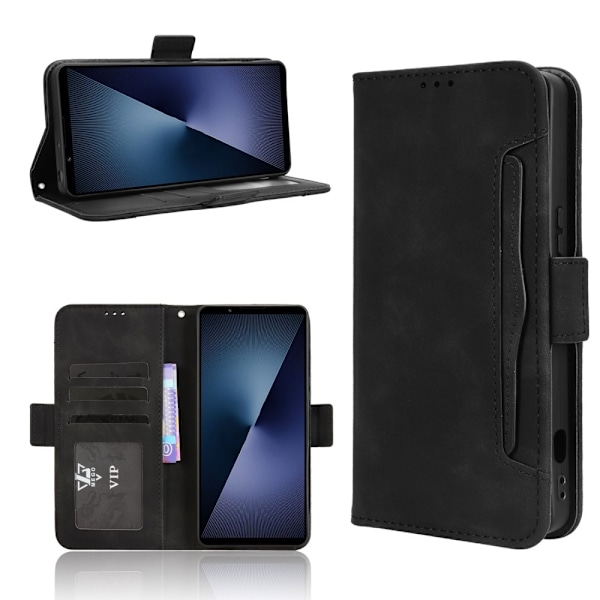 Wallet case Case Cover for Sony Xperia 1 VII Black
