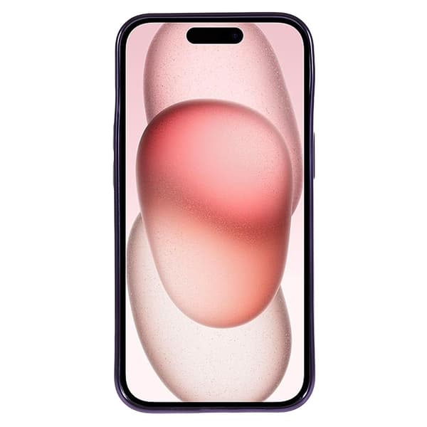 TPU-etui for iPhone 15 Plus med elektroplettering, rynket og ujevn overflate Purple