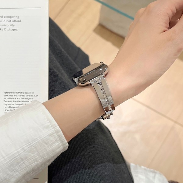 Armband För Watch Series 9 8 7 41mm 6 5 4 SE 40mm 3 2 1 38mm - Silver Silver