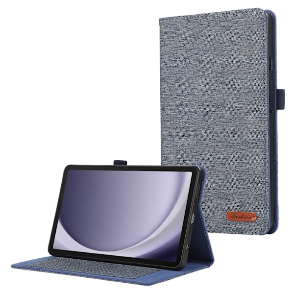 Etui for Samsung Galaxy Tab A9+ med stofftekstur, folio og stativ Blue