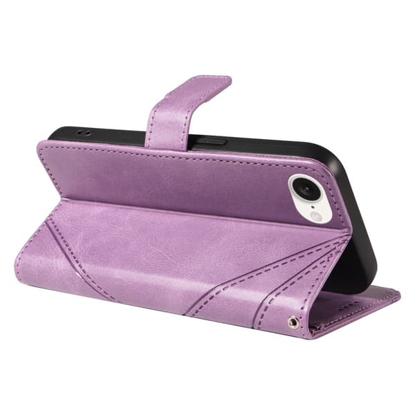 Lommebokdeksel til iPhone 17e / 16e – Geometrisk Linje Purple