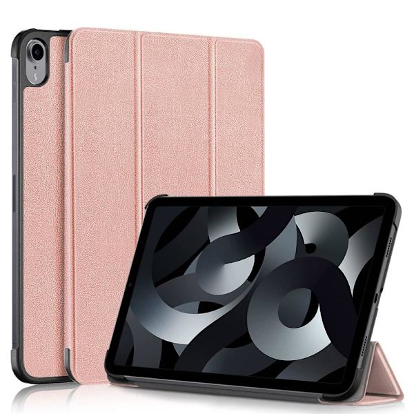 Kolminkertainen telinekotelo iPad 10.9 (2022) -tabletin suojukselle - ruusukulta Pink gold