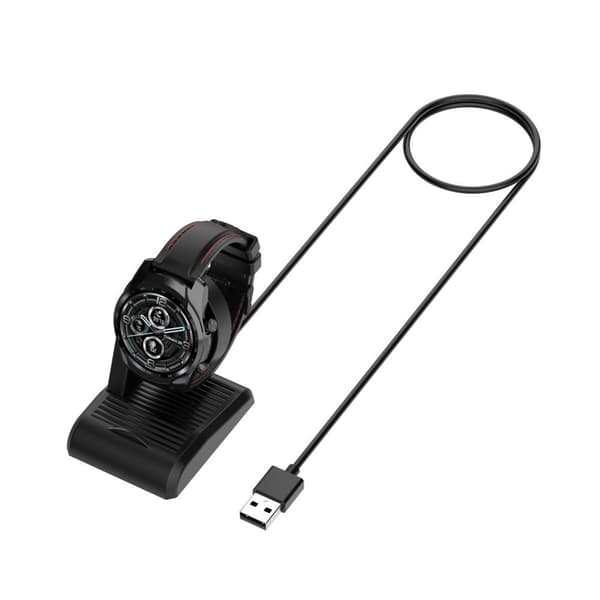 Til TicWatch Pro 5 3 3 LTE Pro X USB - kabel Opladningsdock - oplader Black