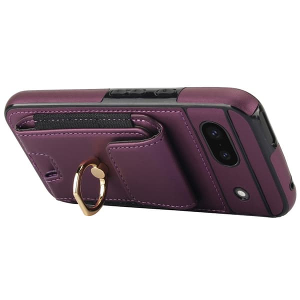 Google Pixel 8a Kickstand Case Puhelimen Suojakotelo Korttipaikoilla Purple