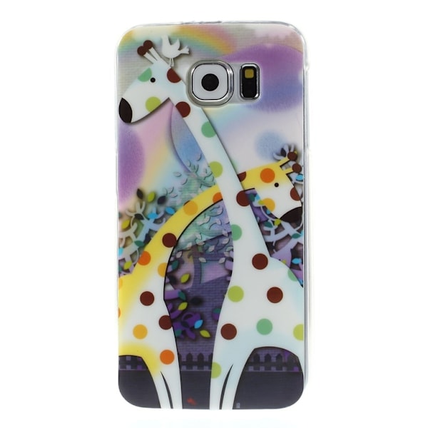 TPU Protector Samsung Galaxy S6 - Two Cartoon Giraffes