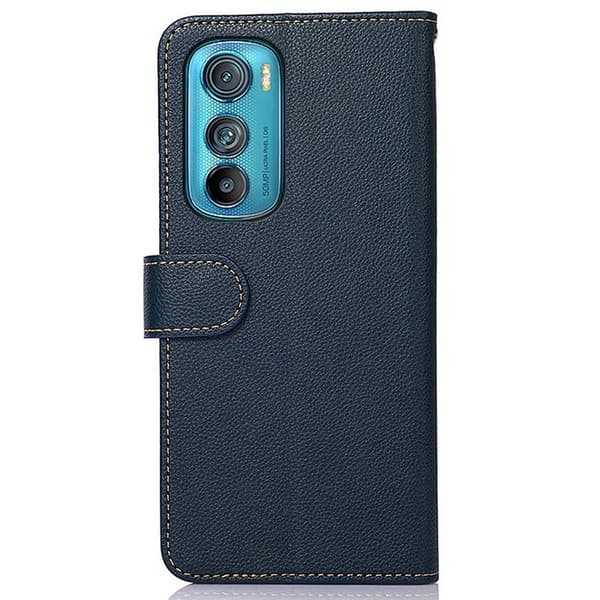KHAZNEH Motorola Edge 30 5G Plånboksfodral - Blå/Brun Blå