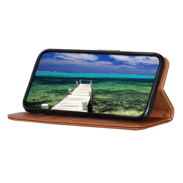 KHAZNEH Lommebok Stativ Etui For Google Pixel 8a Brown