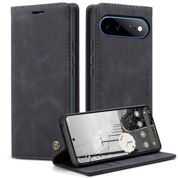 CASEME Plånboksfodral med Stativ till Google Pixel 11 Pro XL Svart