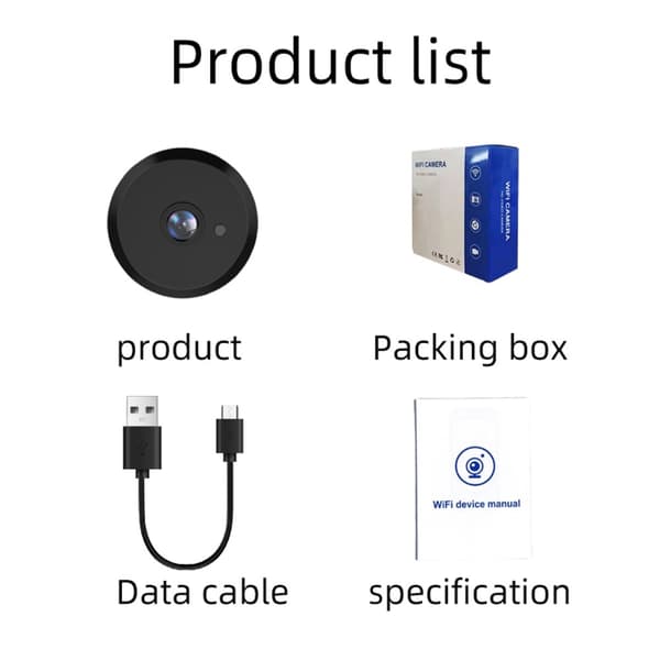X16 Batterifri Minikamera APP Trådløs WiFi Kamera Black