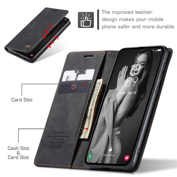 CASEME Retro Pung Taske til Samsung Galaxy A36 Black
