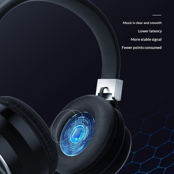 AZEADA Trådløse Hovedtelefoner Over-Ear Bluetooth Kompatibel 5.0 HiFi Headset - Sort Black
