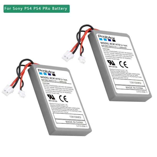 2000mAh genopladeligt batteri til Sony Playstation PS4-controller White