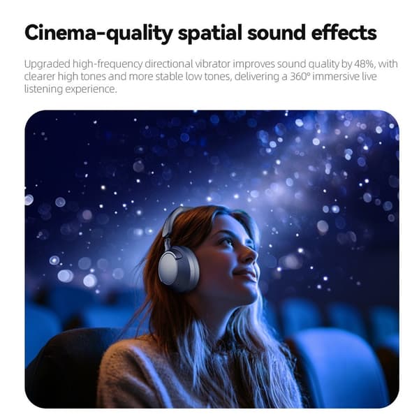 Trådlösa PC Gaming Headset Brusreducerande Over-Ear Bluetooth hörlurar - Vit Vit