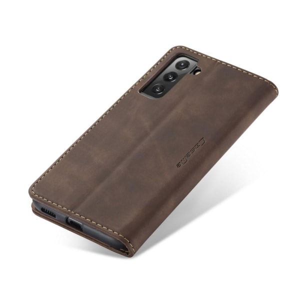 CASEME Retro tegnebog taske til Samsung Galaxy S22 - Kaffe Dark brown