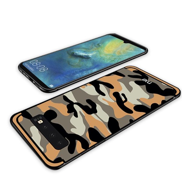 NXE Samsung Galaxy S10+ TPU-Skal - Kamouflage - Gul Gul