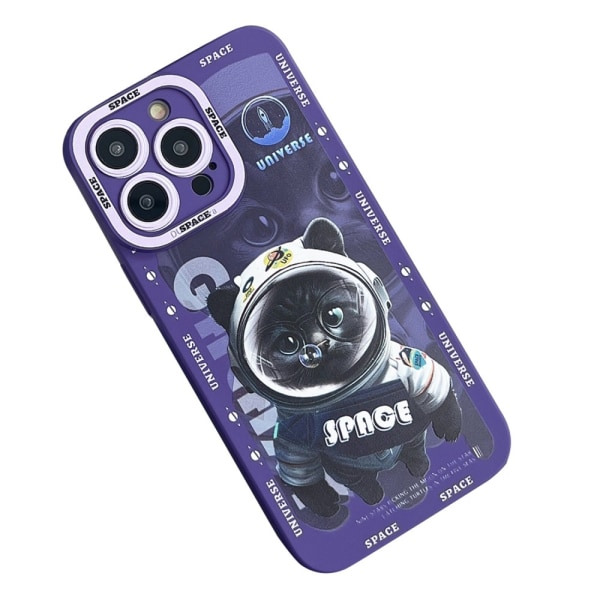 TPU-puhelinkotelon suojakuori iPhone 15 Case Catille - Violetti Purple