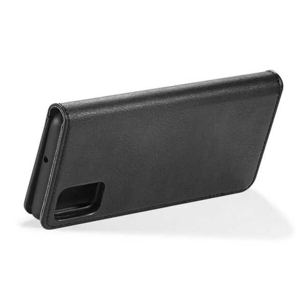 DG.MING Split Læder Pung Taske til Samsung Galaxy A51 - Sort Black