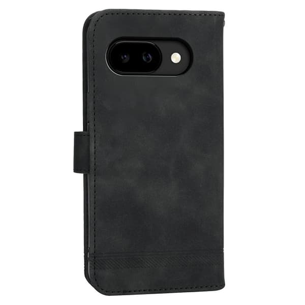 DIERFENG For Google Pixel 10a Wallet Case with Stand and Wrist Strap Black