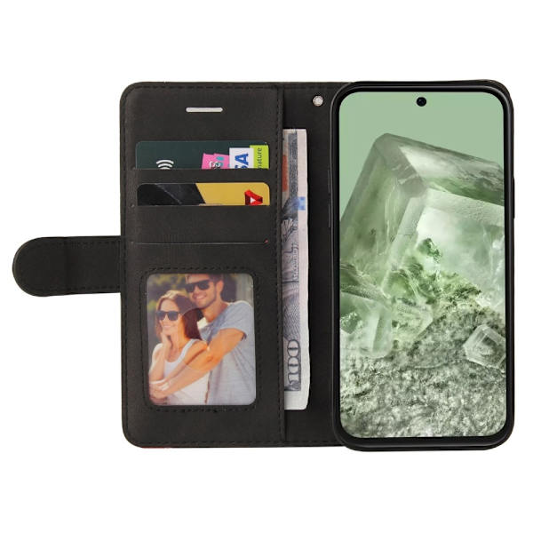Til Google Pixel 8a KT-serie-1 dobbeltfarve Black