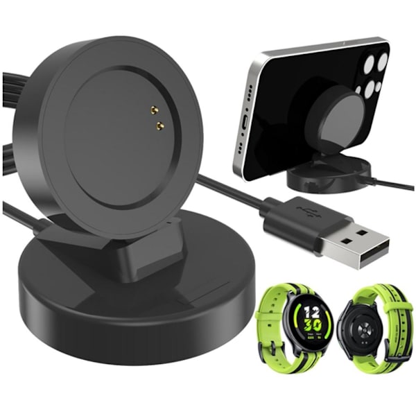 Realme Watch T1 RMW2102 Laddningskabel docka USB Svart