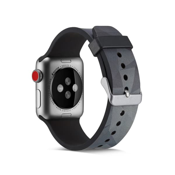 Silikon klokkerem til Apple Watch 4 40mm, 3/2/1 38mm - grå trekant Multicolor