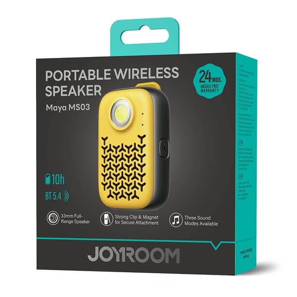 JOYROOM Bluetooth-høyttaler Vanntett IP67 ENC Støydempende høyttaler Black