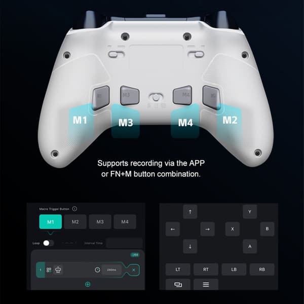 Bluetooth trådlös spelkontroll med mottagare Kompatibel med Steam PC Android iOS Nintendo Switch - Rosa Rosa