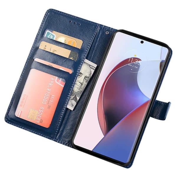 IDEWEI Lompakkokotelo Motorola Moto G53 5G - Musta Black