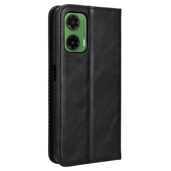 För Motorola Moto G35 5G Plånboksfodral Exklusivt Svart Svart