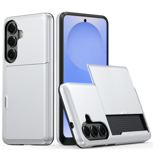 Samsung Galaxy A57 5G puhelinkotelo korttipaikalla Silver