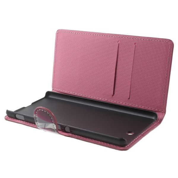 Sony Xperia M5 -lompakkokotelo, violetit kukat Black
