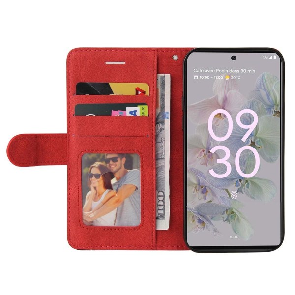 Til Google Pixel 6a 5G KT-serie-1 dobbeltfarve - rød Red