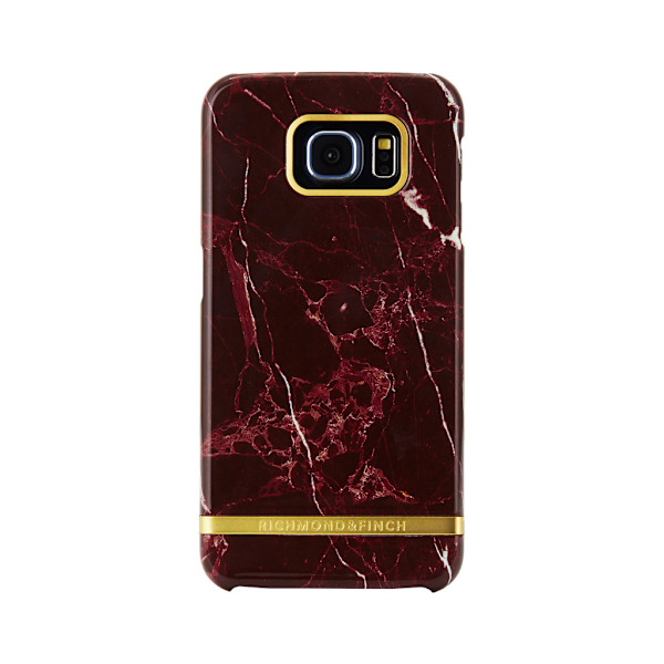 Richmond & Finch skal till Samsung Galaxy S6 - Red Marble Röd