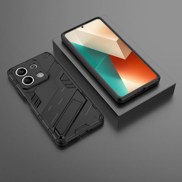 Til Xiaomi Redmi Note 13 Cover Case Shell Back med stativ Transparent