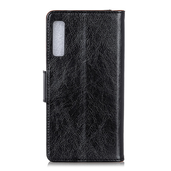 Kuvioitu Jaettu Nahkainen Lompakkokotelo Samsung Galaxy A7 (2018) Black