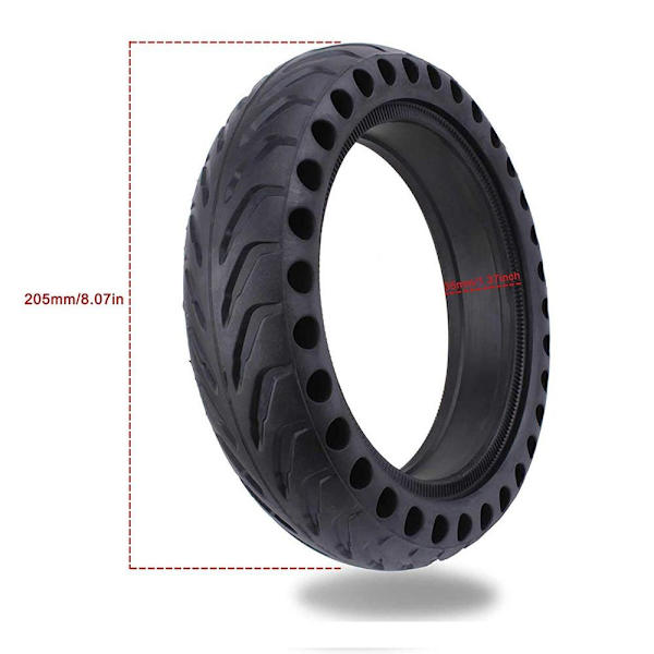 Ingen inflation Honeycomb dæk til Xiaomi Mijia M365 elektrisk scooter 2stk Black