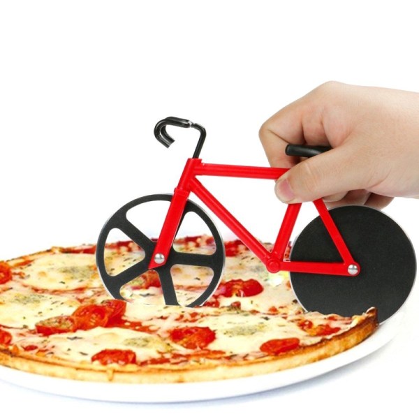Pizzaskjærer/Pizzaskjærer Sykkel - Rød Red