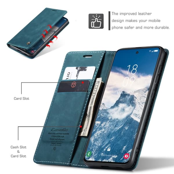 CASEME Plånboksfodral Samsung Galaxy S25+ (S25 Plus) - Blå Blå