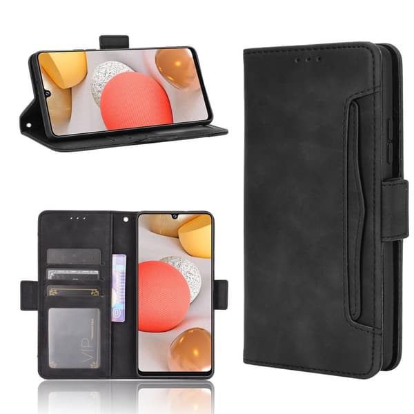 Wallet Stand Flip - telefonetui til Samsung Galaxy A42 5G - Sort Black