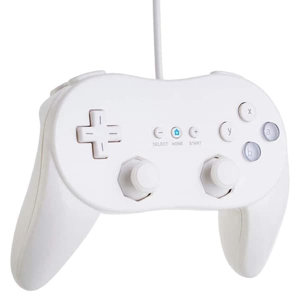 Gamepad kompatibel med Nintendo Wii, Wii U Controller 1.1m kabel - Hvid White